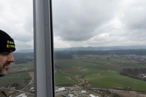 2019 Bildungsfahrt der Jugendfeuerwehr Oberallgäu - Aufzug-Test-Turm Thyssen Krupp