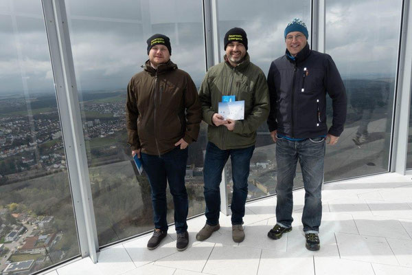 2019 Bildungsfahrt der Jugendfeuerwehr Oberallgäu - Aufzug-Test-Turm Thyssen Krupp