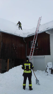 Feuerwehr Ermengerst - Dachabschaufeln Ermengerst