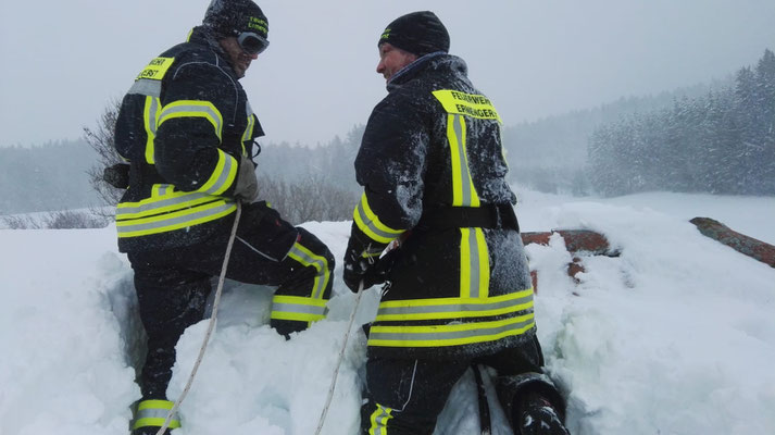 Feuerwehr Ermengerst - Dachabschaufeln Ermengerst