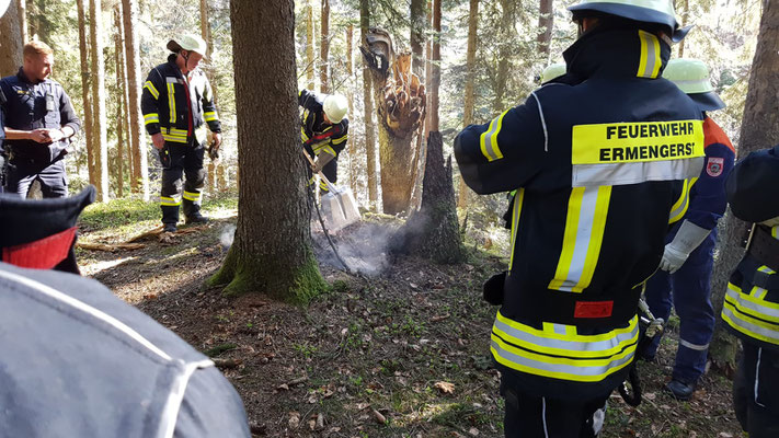 20.04.2019 Feuerwehr Ermengerst - Waldbrand - Kleinbrand - bei Prestlings 