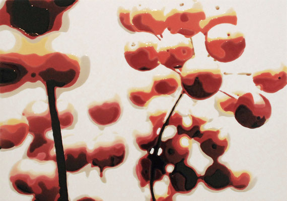 drops #10-04, epoxy resin on acrylic sheet, 60×85cm, 2010