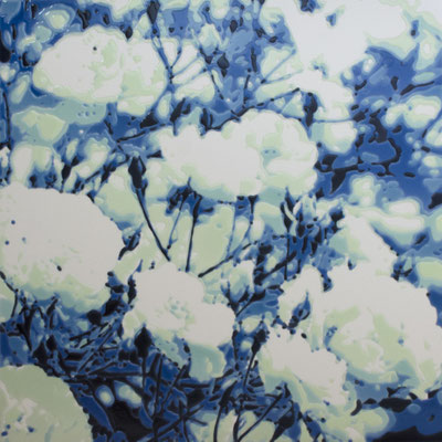 drops #18-04, epoxy resin on acrylic sheet, 75×75cm, 2018