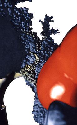 untitled #01-06, inkjet print and oil painting on film, 85×53cm, 2001