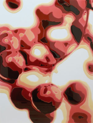 drops #19-05, epoxy resin on acrylic sheet, 80×65cm, 2019
