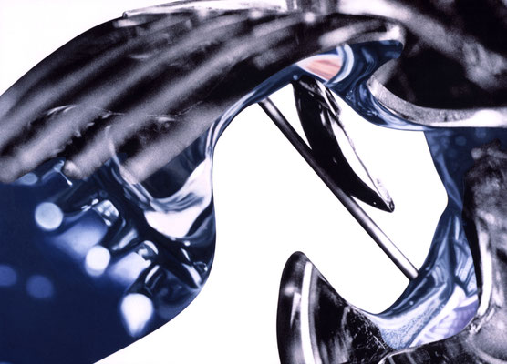 untitled #01-03, inkjet print and oil painting on film, 86×119cm, 2001