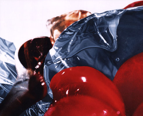 untitled #01-09, inkjet print and oil painting on film, 85×104cm, 2001