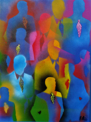Kravattenmänner (60x60) Collage