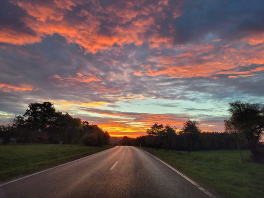 Morgens von Lauterstein Richtung Grünbach, Oktober 2022