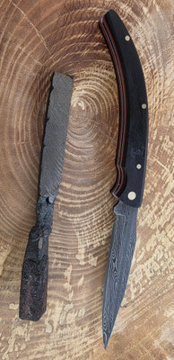 Damastklappmesser aus der Telchinen-Schmiede