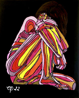 Colored body 15, april 2022 (acryl, 24x30)