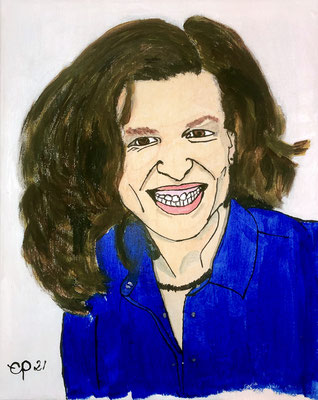 Portret Wieneke, juli 2021 (acryl, 24x30)