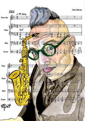 “Equinox” June 27, 2024, (Aquarel on paper, sheet music, 21x29,7)