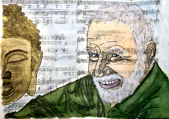 Portret Dick, April 2023 (aquarel on paper, 29,8x21)