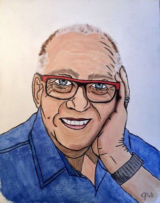 Portret Jürgen, Juni 2020 (acryl, 24x30)
