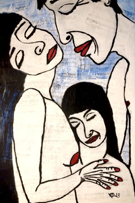 "Love", February 2023 (mixed media, acryl, 90x60cm)