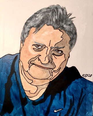 Portret Thomas, September 2020 (acryl, 24x30)