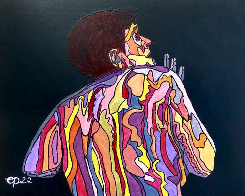Colored body 7, maart 2022 (acryl, 24x30)