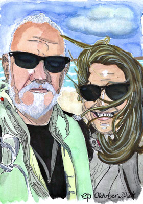 Marloes enHans in Zeeland, September 2024 (Aquarel on paper, 21x29,7)
