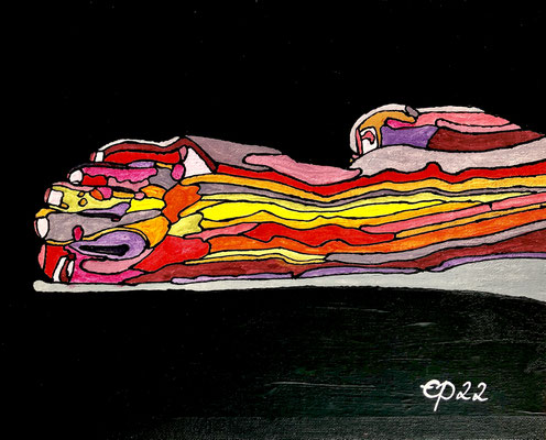 Colored body 16, april 2022 (acryl, 24x30)