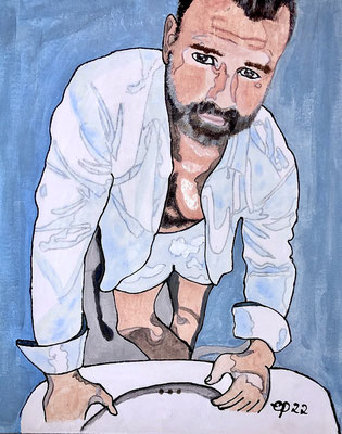 "Good morning" juni 2022 (acryl on canvas board, 24x30)
