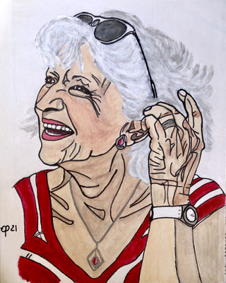 Portret Usch, März 2021 (acryl, 24x30)