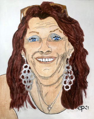 Portret Riet, november 2021 (acryl, 24x30)