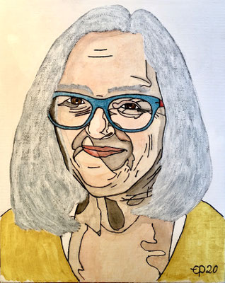 Zelfportret, Oktober 2020 (acryl, 30x24)