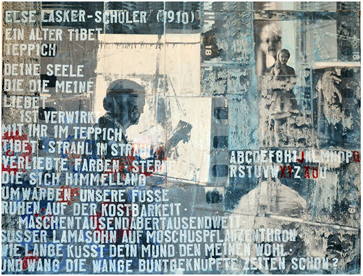 SUCHE |  MIXED MEDIA |  120 x 160 cm  |  Petra Mohr 2011 Else Lasker-Schüler "Ein alter Tibetteppich" 