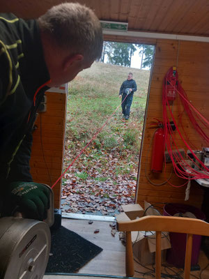 ...ordentlich aus- und aufgerollt...