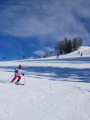 Anne auf ihrer Abfahrt