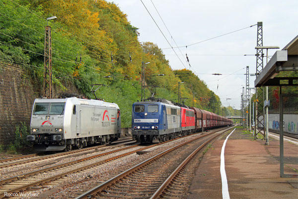 DT 151 024 + 151 083 GM 60486 Neunkirchen(Saar) Hbf - Oberhausen West Orm, Jägersfreude 08.10.2015