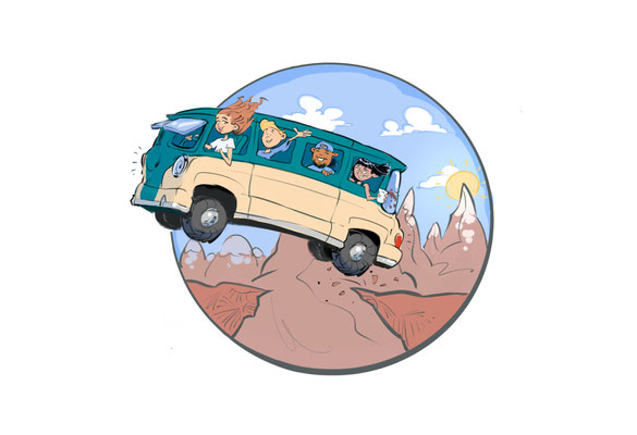 Cartoon Logo, Illustriertes Logo