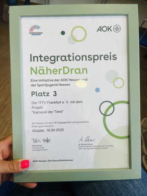 3. Platz Urkunde