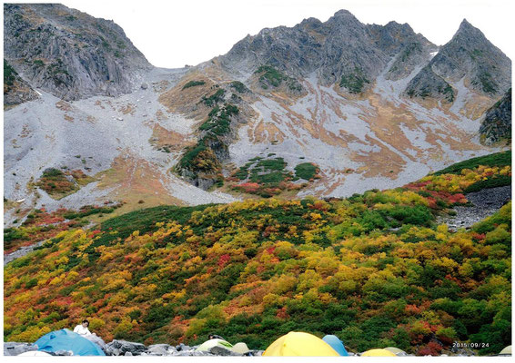 涸沢カールより穂高連峰