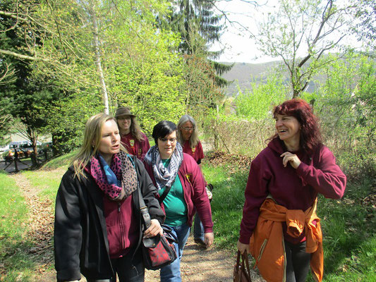 Nach dem Vortrag der Historikerin Ulrike Lindemann ,die beruflich am Kloster bei der Scivias-Stiftung arbeitet,machten wir uns auf die wirklich interessanten Stellen im Bezug zu Hildegardis zu suchen