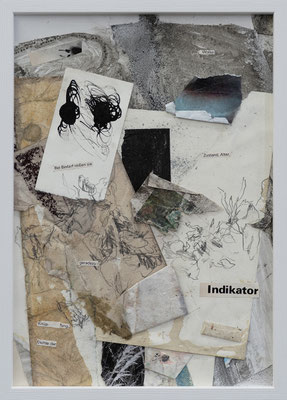 Anna Bittersohl | Bestimmung | 2025 | Collage (paper,acrylic,oil,ink,pencil,pastel chalk,poster,foto,magazine) on cardboard, framed | 29,7x21 cm