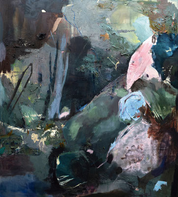 Anna Bittersohl | warten bis der Regen kommt | 2023 | Öl auf Leinwand | 200x180 cm