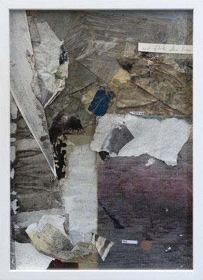 Anna Bittersohl | Befund | 2025 | mixed media, collage on cardboard, framed | 29,7x21 cm