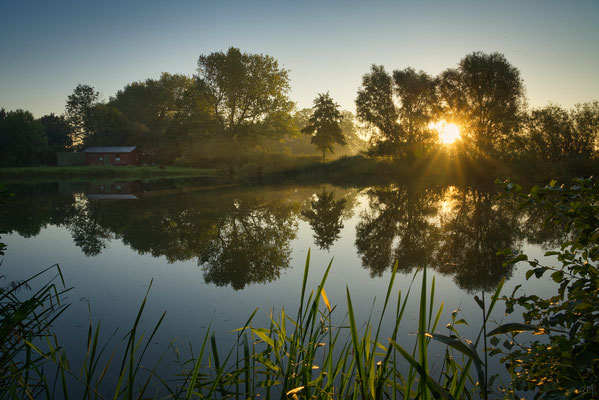 Sonnenaufgang Dorum-Neufeld, Niedersachsen, Deutschland