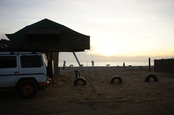 Unser Nachtlager am Strand von Camarones