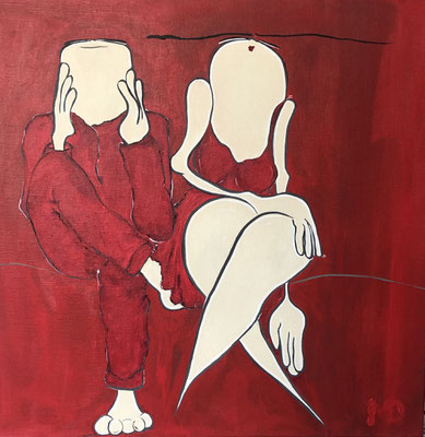 Easy on the heart - Acryl - 50x50