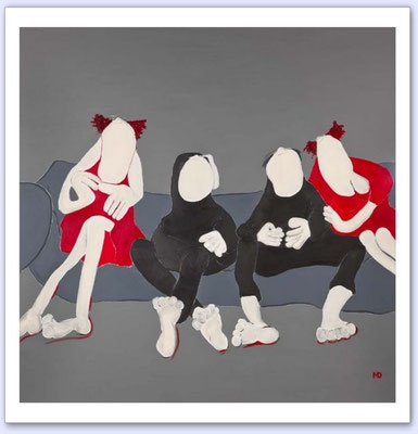L'amitié - Acrylic on canvas - 200x200