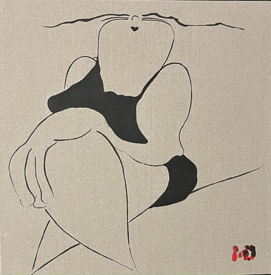 Tenderness - 50x50 - acryl op ruwe canvas