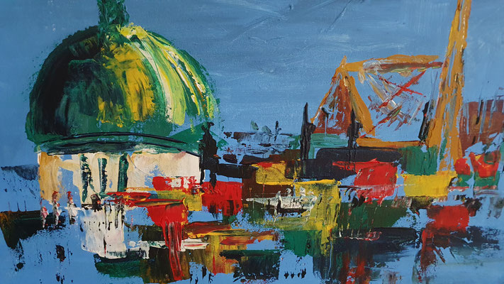 blues in vienna  80x60 Acryl auf Leinwand