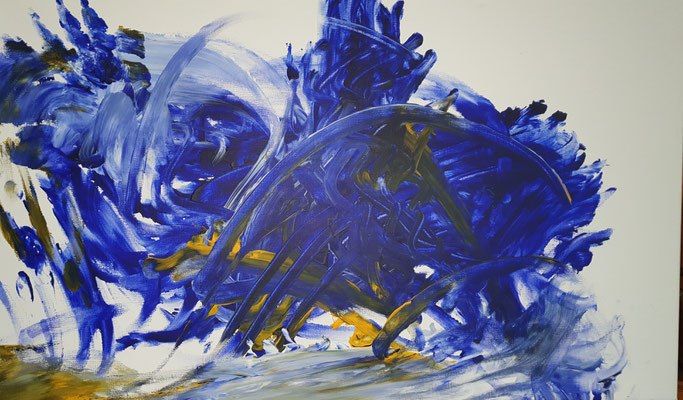 Rhapsodie in blue  70x42 Acryl auf Leinwand