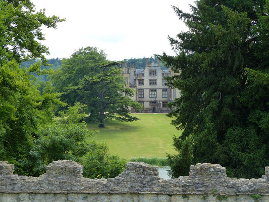 Blick auf New Castle in Sherborne