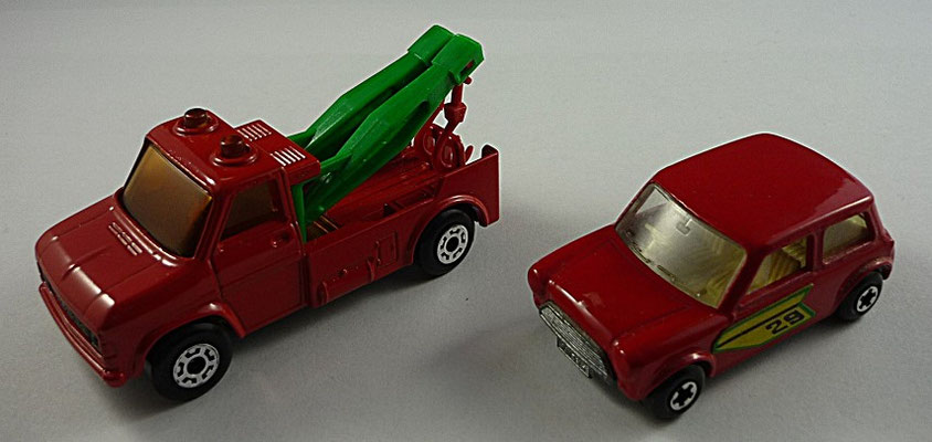 TP06 MB61B Wreck Truck rot / grüne Ausleger & MB29B Racing Mini rotorange 29 Label