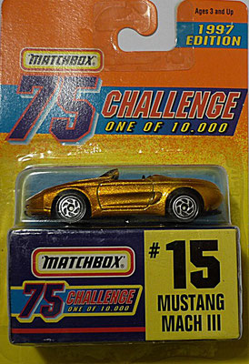 Matchbox 1997-15 Gold Challenge-Mustang Mach III