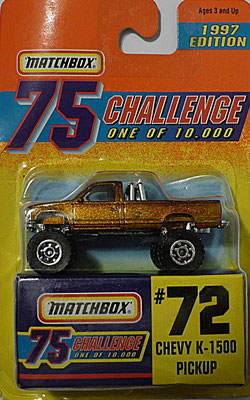 Matchbox 1997-72 Gold Challenge-Chevy K-1500 Pickup